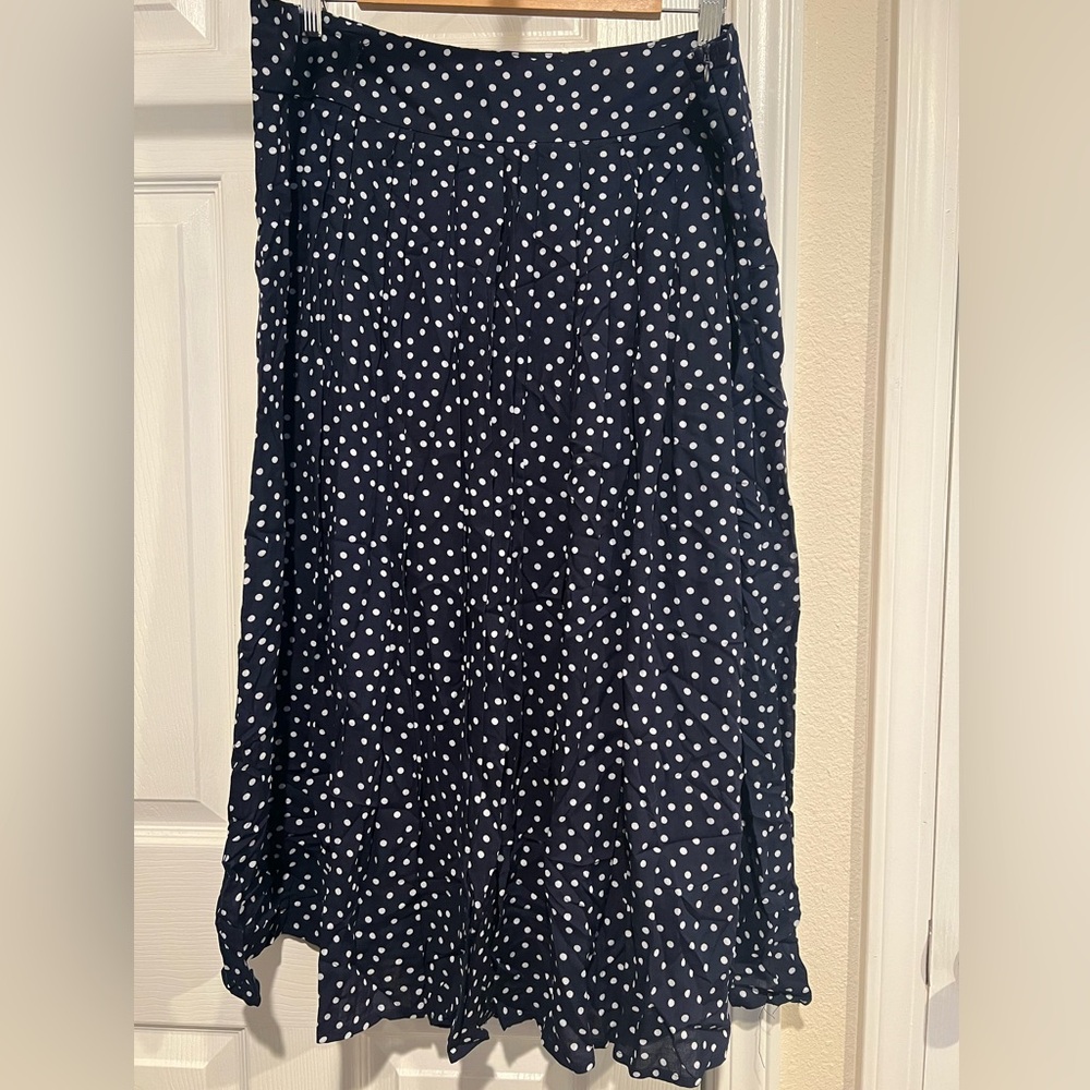 Kristin Miles Polkadot midi skirt